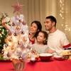 24 Inch Tabletop Mini Christmas Tree Set with Led Lights,