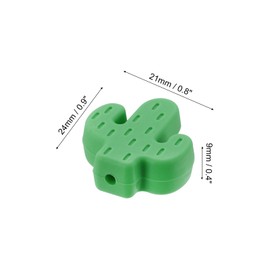 PATIKIL Knitting Needle Point Protectors, 6 Pack Needle Tip Stoppers Cactus Covers Caps Stitch Stopper for Crochet Quilting Sewing DIY Crafts, Green