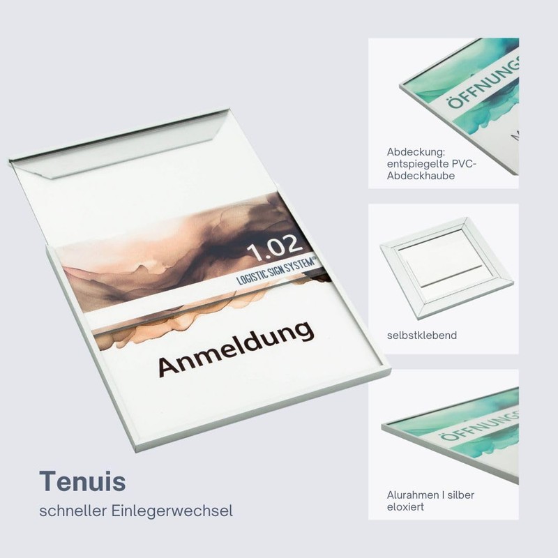 Logistic Sign System Tenuis Door Sign for Office (120/120 mm)