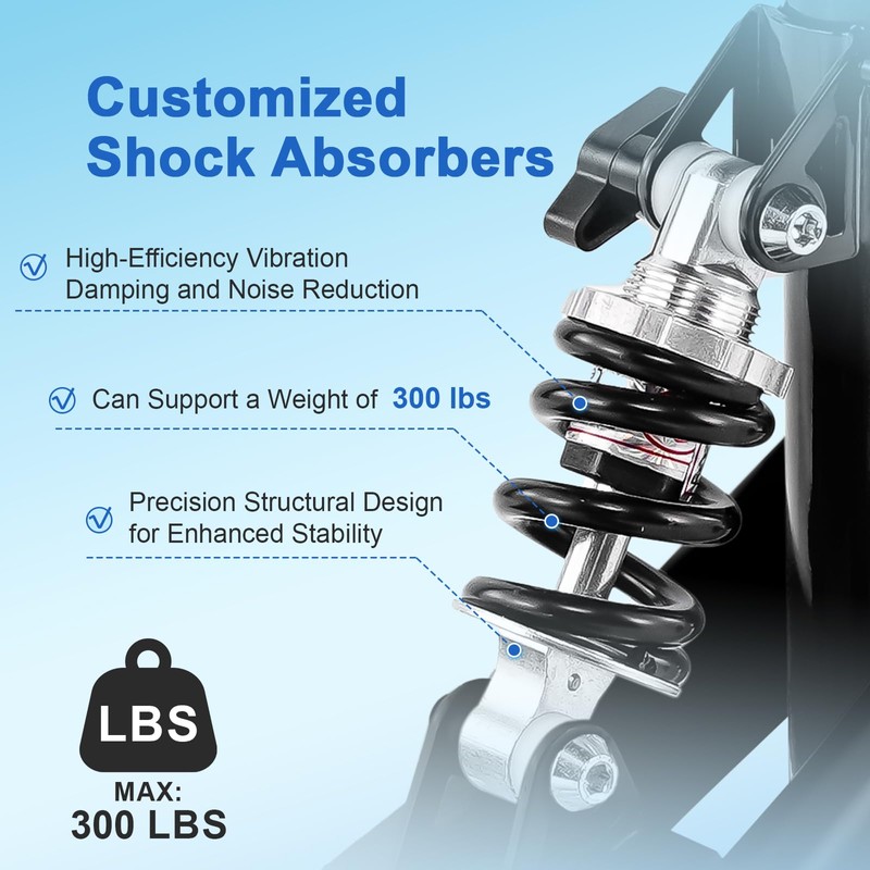BlessReach Knee Scooter for Adults for Foot Injuries, 8'' Rubber