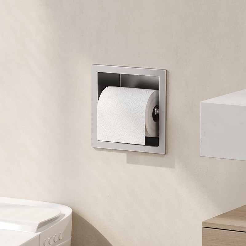 304 Stainless Steel Recessed in Wall Toilet Paper Holder