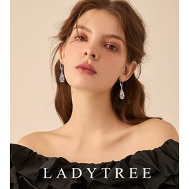 Teardrop Filigree Dangle Drop Leverback Earrings 925 Sterling Silver Dangling Dangly Lever Back Trendy Jewelry for Women Ladies Mother Daughter Mom