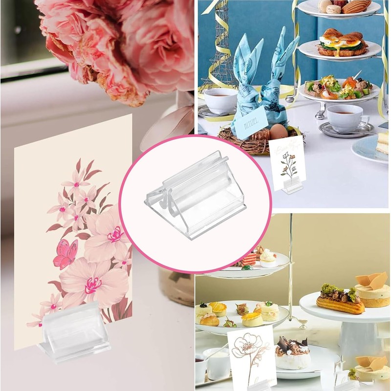 ZPSCXQ 50 Pcs Photo Holders for Tables, Menu Holders, Menu
