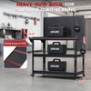 ENJOYWOOD Workbench with Dual Pegboards 3-Tier Adjustable Rolling Work Table