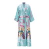 VOGMATE Kimono Bathrobe Women's Long 3XL Large Sizes Satin Dressing