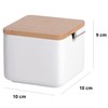 KOOK TIME Ceramic Sugar Bowl with Bamboo Spoon and Lid