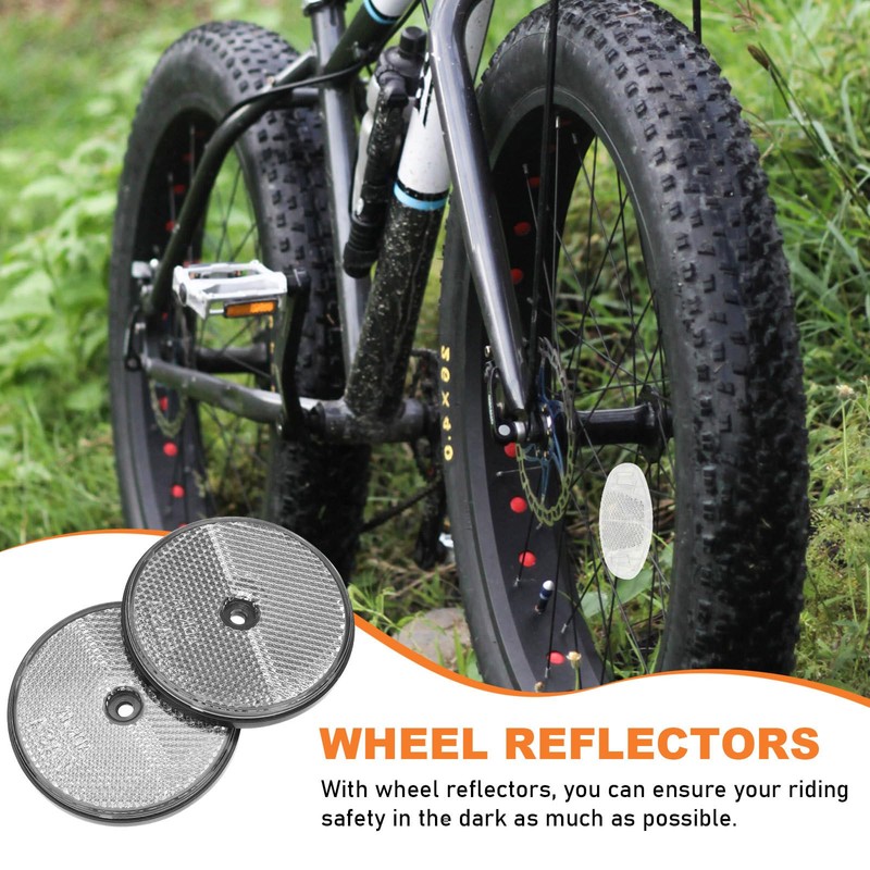 iplusmile 2 Pack Rear Reflector, Round Rear Reflectors Screw on