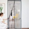Gray Simple Magnetic Door Mosquito Screen Net 100x210cm