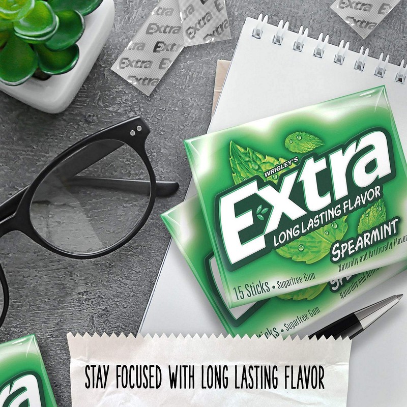 Extra Sugar Free Chewing Gum 15 Count Refreshing Flavor for