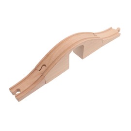 Operitacx Wooden Train Bridge Set DIY Track Expansion for Creative Play Compatible with Major Enhances Family Interaction and Imagination