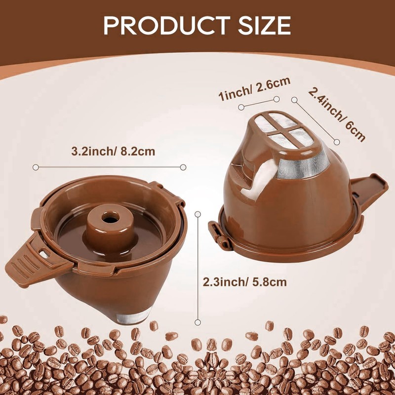 Ground Coffee Brew Basket Filter, 2Pcs Coffee Brew Basket Replacement