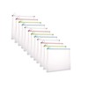 YOAVIP 9x12 A4 Clear Zip Plastic Wallet Envelopes File Document