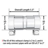 Stainless Steel 2 to 2 Inch Exhaust Adapter, 2" ID