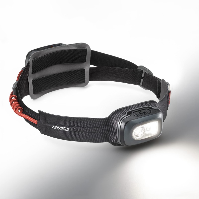 AMPEX Head Lamp - Comfortable, Waterproof Headlamp Rechargeable with Bright