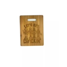 SHABBY SIGN SHOPPE LETS GET CRACKIN Nutcracker Bamboo Cutting Board Engraved Wood Christmas Kitchen