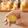 100-Pack Pure Beeswax Tealight Candles in Aluminum Cups - 4-5