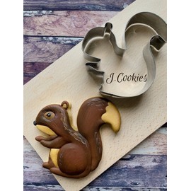 LILIAO Squirrel and Acorn Cookie Cutters for Thanksgiving, Stainless Steel