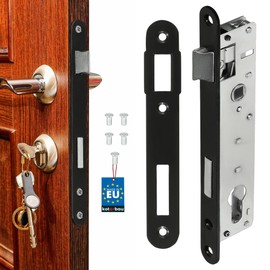 KOTARBAU Mortise Lock Counter Plate Galvanised Universal Left/Right Room Door Lock Tube Frame Lock Indoor/Outdoor Security Lock 90/22 PZ