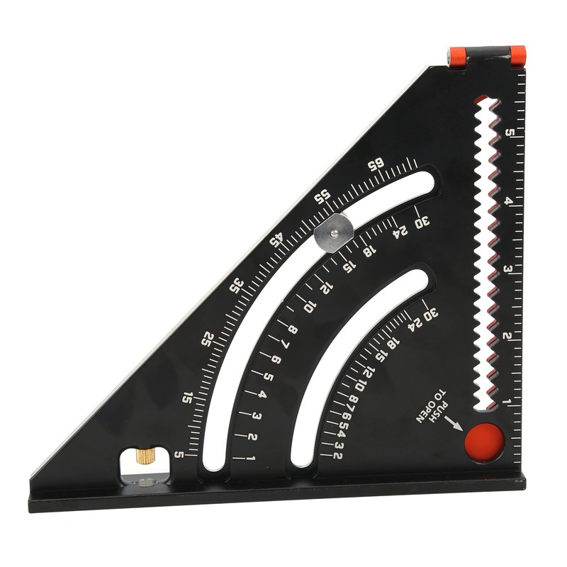 Triangle Angle Ruler Woodworking Folding Aluminum Alloy Measuring Tools 0