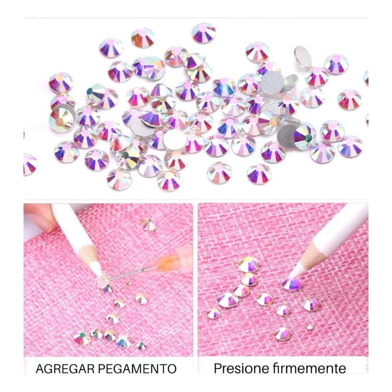 A4f Solutions 1440pzs Pedrería Cristal Tornasol Para Uñas Decoración Ss5