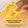General Tools 29 Plastic Protractor and Angle Finder, Outside, Inside,