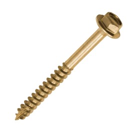 6.0 x 70mm Advanced Turbo Coach Screws Slash Point Hex Hexagon Flange Head, Fast Solo Coach Screw Yellow for Wood Timber Sleeper - Pack of 20 - by MultiScrew