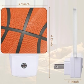 YASHILAIYA Basketball Night Light,Night Lights Plug into Wall LED Dusk to Dawn Light Sensors Indoor Home Decor NightLights for Bedroom Bathroom Stairs Kitchen Hallway for Girls Women