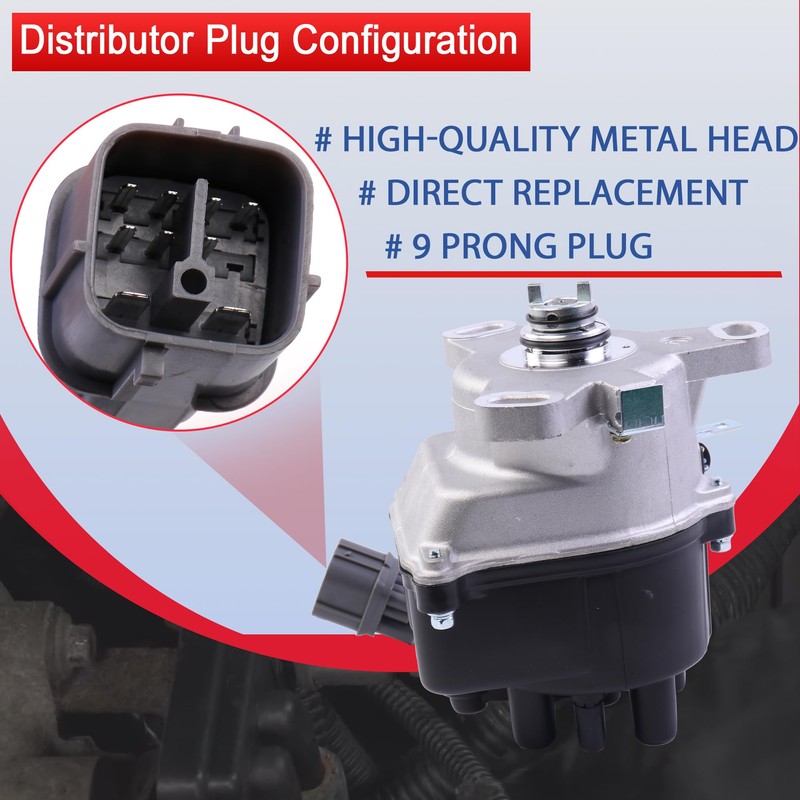 EVERESTWAY Ignition Distributor 9 Pins Compatible for 1996 1997 Honda