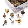 PandaHall 120pcs Bottom Stud Bag Feet 4 Colors Cone Studs