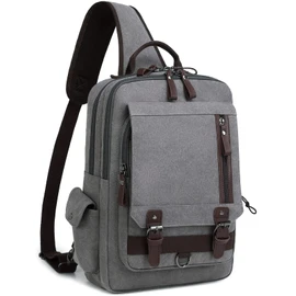mygreen Sling Bags Chest Shoulder Backpacks, Sling Backpack Crossbody Messenger Bag Travel Outdoor Men Gray, XL