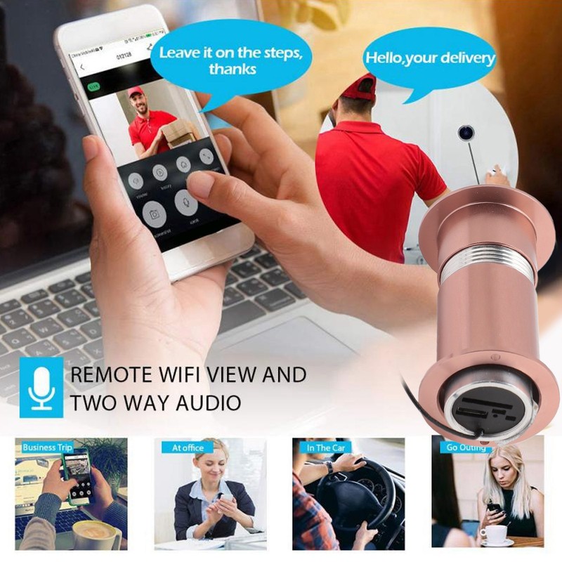 Door Eye Hole Camera 2 Way Talk Motion Detection HD