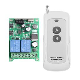 ZABLL 12V 24V 36V 48V 2CH 433MHz Wireless Remote Control Relay Switch 984ft Long Range Momentary Switch for Garage Door Household Appliances and More