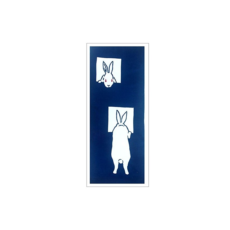 戸田屋商店 梨園染 手ぬぐい のぞき窓 410 紺、白 約37×90cm