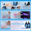 Kit De 200g Resina Uv Transparente Antihuella Con Luz