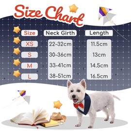 Kuoser Dog Tuxedo,Formal Dog Wedding Bandana Dog Collar with Bow Tie Dog Birthday Costume Adjustable Pet Party Tux Dog Wedding Attire,Dog Valentines Outfit Cosplay for Small Medium Large Pets, blue