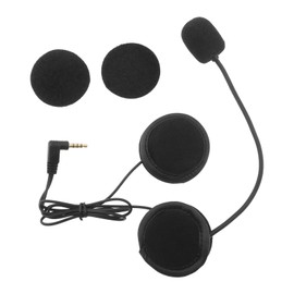 Micro Traders Helmet Microphone Headphone Hard Cable Helmet Headset 3.5mm Motorcycle Helmet Intercom Headset for V4 V6 Motorcycle Helmet Blutooth Intercom