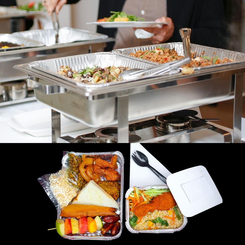 sourcing map 30pcs Aluminum Foil Pie Pans 7.48x5.12" Rectangle Disposable