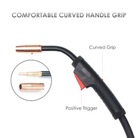WELDING101 Mig Welding Gun Torch Stinger 100Amp 10ft 2-Pin Signal Connector Compatible/Replacement with/for Lincoln Magnum 100L K530-6