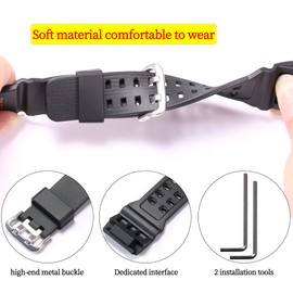 RCNZWQB Resin strap suitable for Casio G-Shock Mudmaster GG-1000 GWG100 GSG100 little mud King Sports Watch band watch wristband
