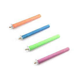 1Pc Random Color Bird Perch Stand Toy Wood Parrot Perch Stand Grinding Claw Sticks Sanded Surface Cage Toy for Parakeets Finches Parakeet Toys，Birdcage Accessories, Bird Perches