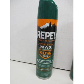 2 Cans Repel Insect Repellent Sportsmen Max Formula 40% DEET Aerosol