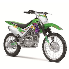 2008-2018 KLX 140 Throwback Green Senge Graphics Complete Kit Compatible with Kawasaki