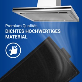 VIOKS Carbon Filter Cooker Hood Filter Set 4x Replacement for Miele Filter 9231860 DKF 19 & Extractor Filter for Cooker Hood/Cooker Hood Filter/Activated Carbon Filter Cooker Hood