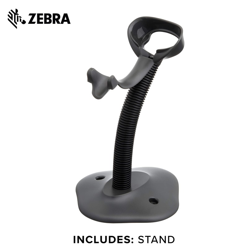 Zebra Gooseneck Stand for LS2208 Series Handheld Scanner Twilight Black