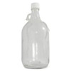 Qorpak GLC-02234 Safety Coated Clear Glass Jug with 38-439 White