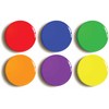 PLAIN MULTICOLOURED BADGE BUTTON PIN SET OF SIX (Size is