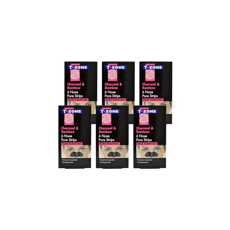 T-Zone 6 x 6 Multipack of Pack Charcoal & Bamboo