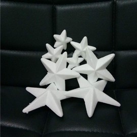 STOBOK Polystyrene Star Polystyrene Balls Christmas Star for DIY Crafts Felting Crafts Home Craft Christmas Decoration 7.5 cm Pack of 10 (White)
