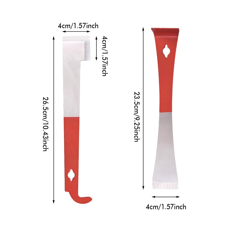 2 PCS Stainless Steel Beekeeping Hive Tool, Steel J Hook