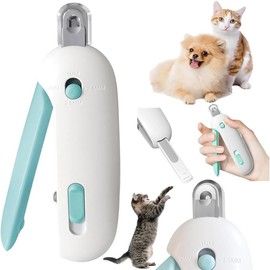 Cat Nail Clippers, Adjustable 4 Gear Pet Nail Trimmer with Safety Guard and Nail File,Easy Grooming Tool for Cats and Small Dogs,Prevents Over Cutting and Pain (Professional Grade)